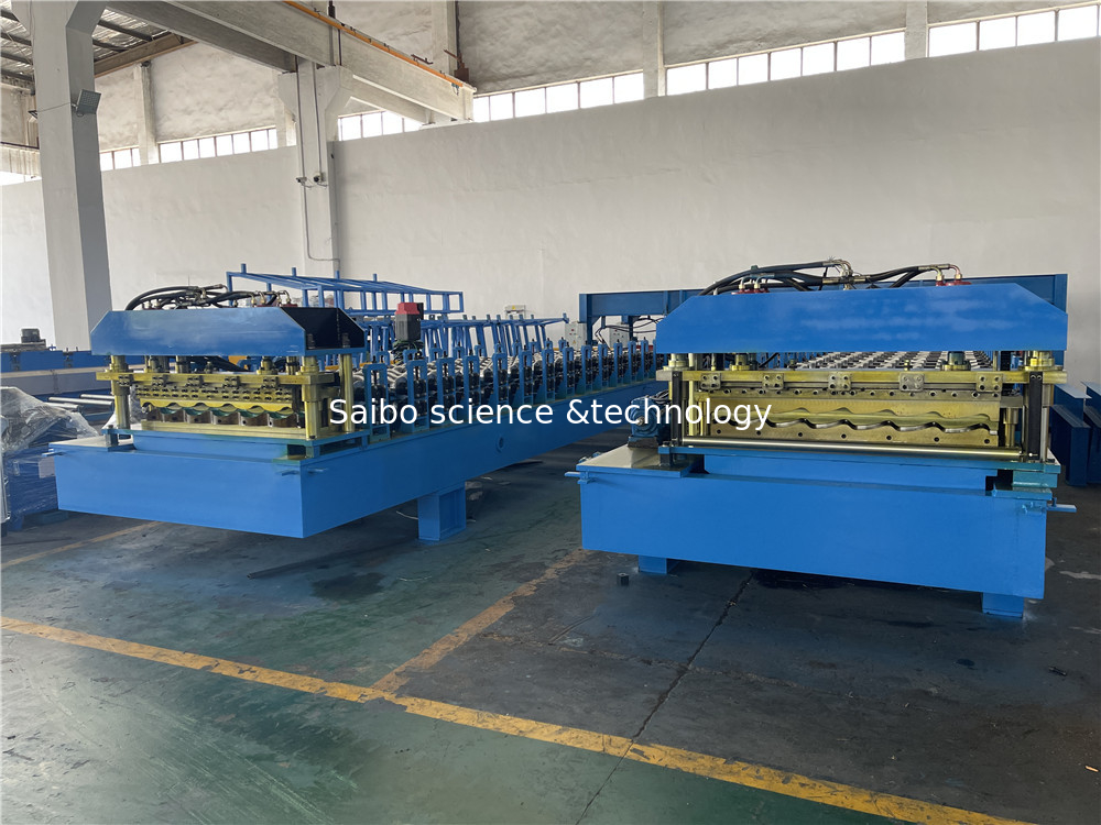 Wire Electrode Tile Roll Forming Machine 11 Stations Cutting Structure 8m / Min